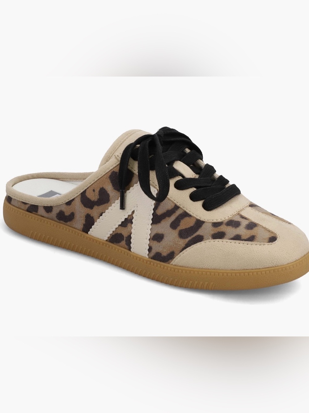 MIA Baron Leopard Print Lace-Up Sneaker Slip- On Sneaker - Size 8 - NEW